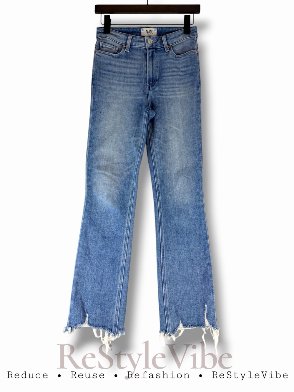 PAIGE Women’s Size 25 Denim Jeans Cindy Style Fit High Rise Ankle Kick Stretch